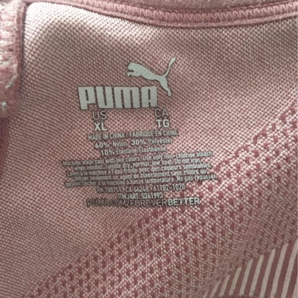 Puma Pink Racerback Sports Bra - Picture 4 of 4